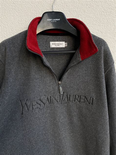 fleece ysl logo zipper|YSL sweatshirts for men.